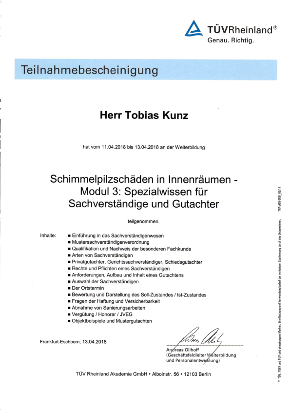 Modul 3 TÜV Tobias Kunz Modul 3 TÜV Tobias Kunz