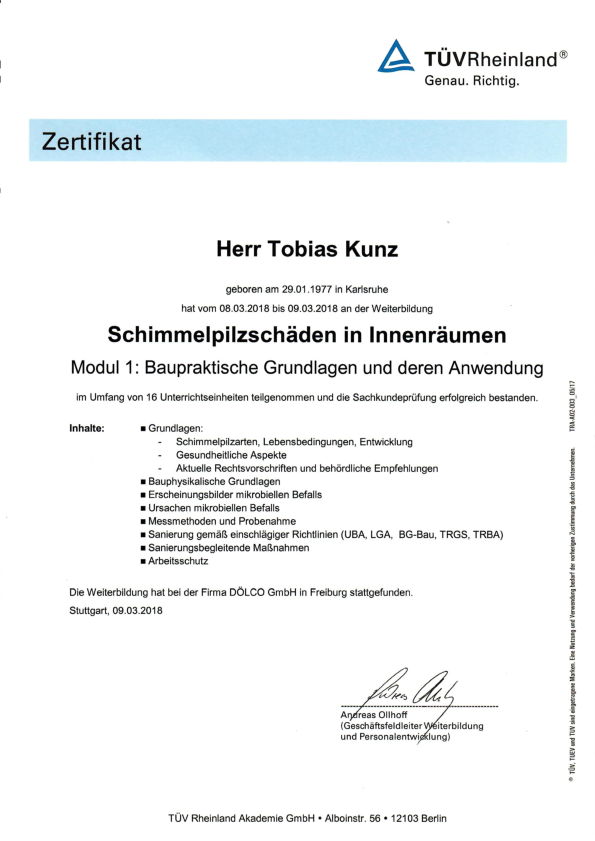 Modul 1 TÜV Tobias Kunz Modul 1 TÜV Tobias Kunz